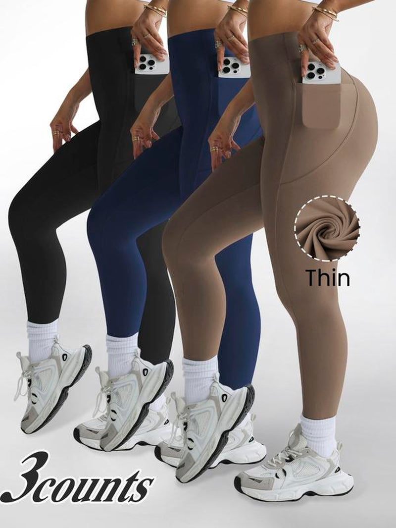 High Waist Thermal Lined Sports Leggings